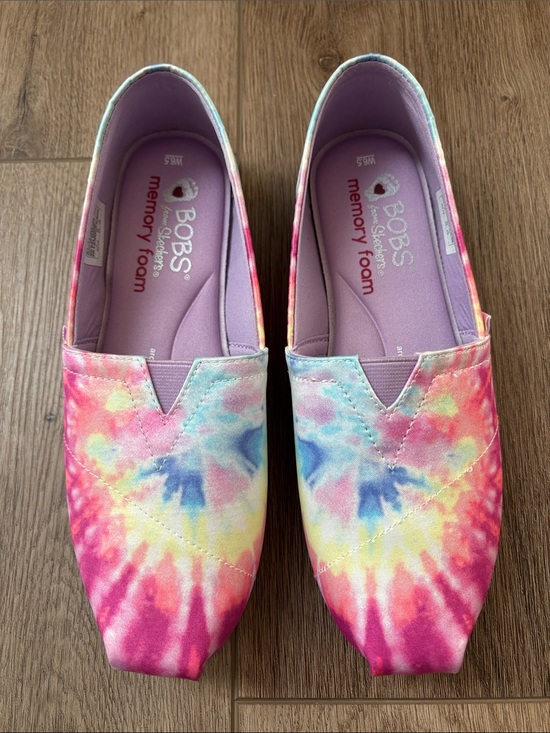 BOBS from Skechers Shoes - BOBS from Skechers Tie-Dye Slip-On Flats - Pink Multi